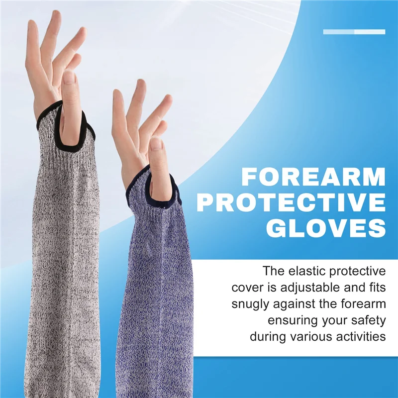 【Подержанные предложения】4 пары устойчивых к порезам и ожогам рукавов, защитные рукава для рук, защита для предплечья для тонкой кожи и синяков, открытые манжеты
