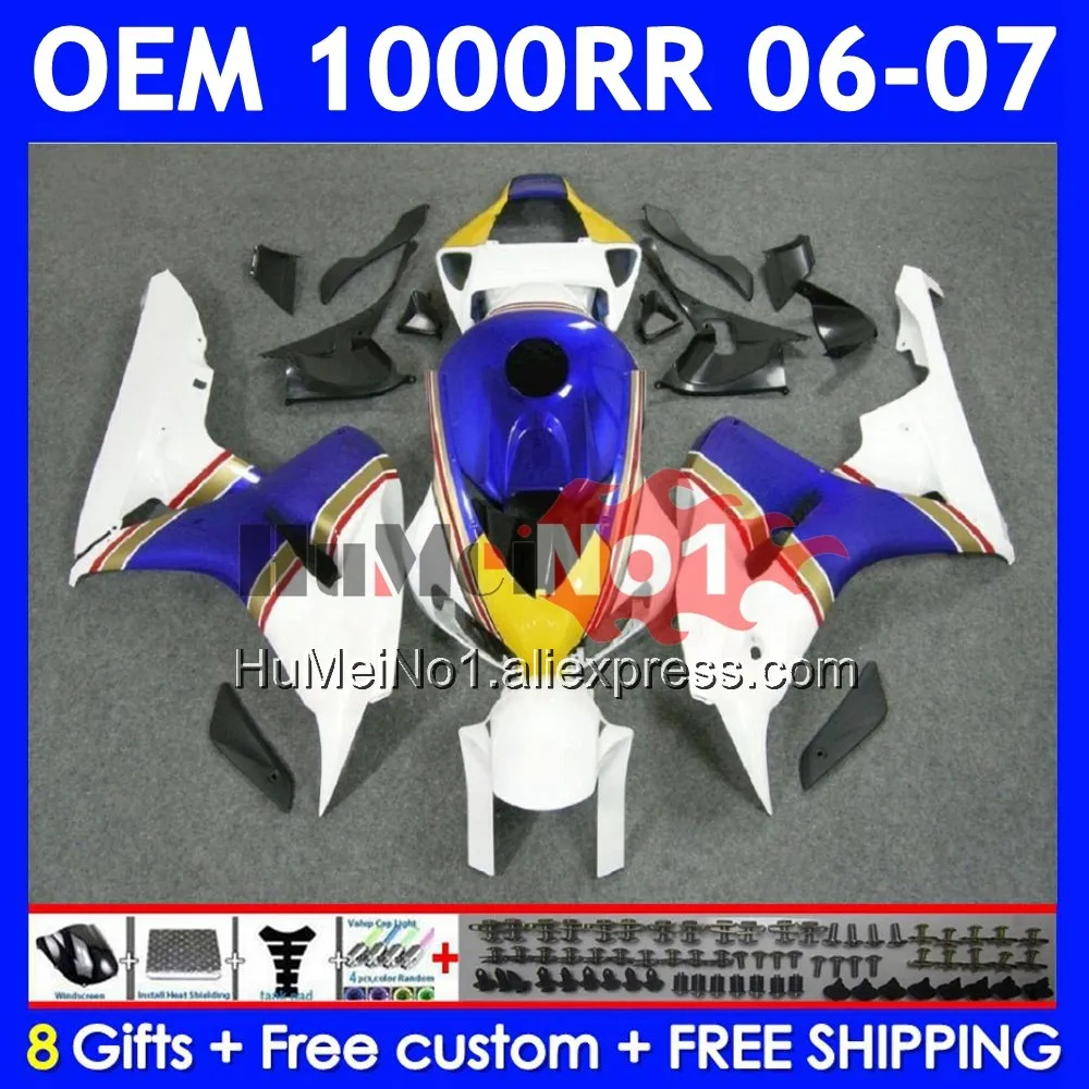 100% Fit Injection For HONDA CBR Rothmans Blue 1000 RR CC 1000RR 1000CC 60No.2 CBR1000 RR CBR1000RR 2006 2007 06 07 OEM Fairing