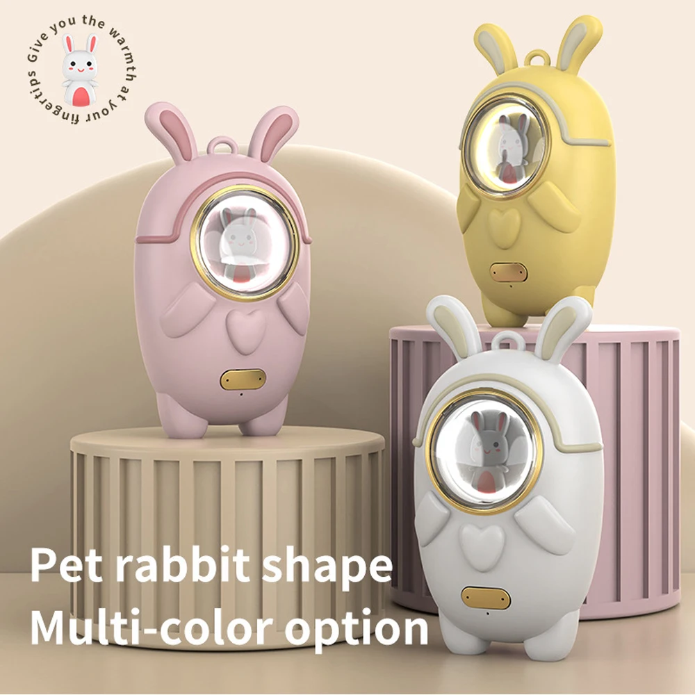 2-in-1 USB Hand Warmer Treasure Mobile Power Portable Phone Charging Cartoon Rabbit Style Winter Hand Warmer Gift