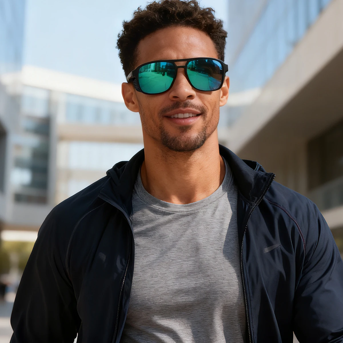 Neue Punk-polarisierte Sport-Sonnenbrille, winddicht, UV400, leicht, für Radfahren, Laufen, Fahren, Outdoor-Aktivitäten – Detail 1