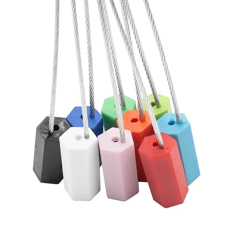 

50pcs Hexagonal Tension Steel Wire Seal Strip Container Metal Cable Ties Lead Sealed Disposable Self-locking Steel Wire Rope