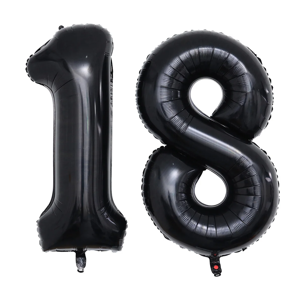 

2pcs 40 Inch Black Number 18 Foil Balloon Reusable Party Decoration Birthday Wedding Anniversary Festival Event Jumbo Aluminum