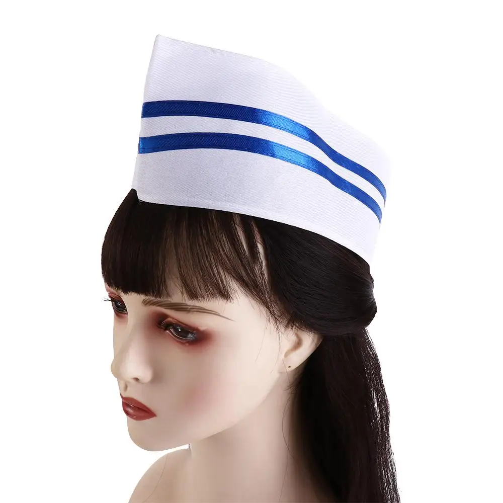 Gorro de cocina con forma de barco, gorro plano y transpirable para Chef, Catering, camarero, a prueba de aceite, color blanco, para Hotel y cafetería