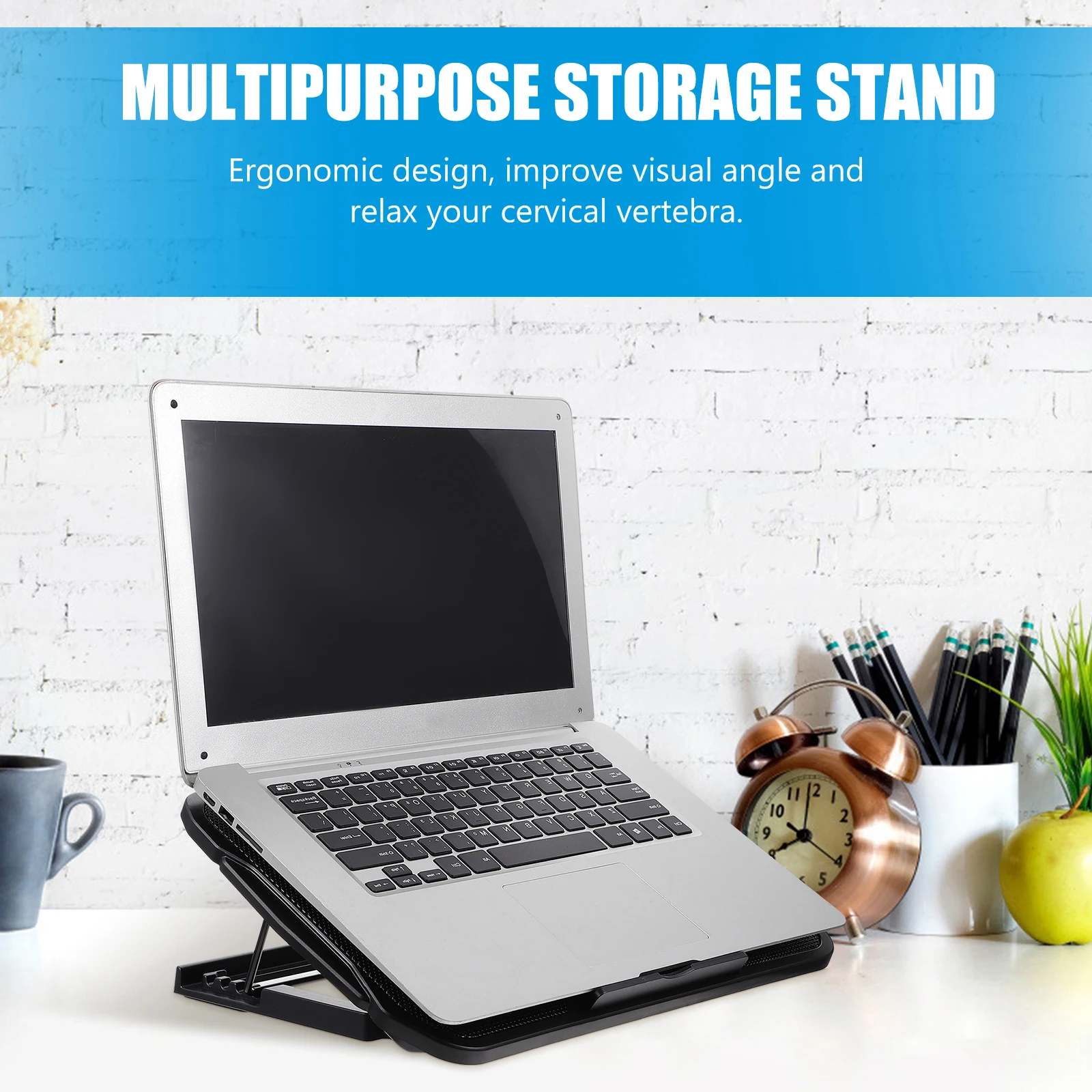 

Adjustable 13 Inch Pad With Fan Efficient Ventilation Durable Notebook Cooler For Gaming Office Use Lightweight Portable Laptop