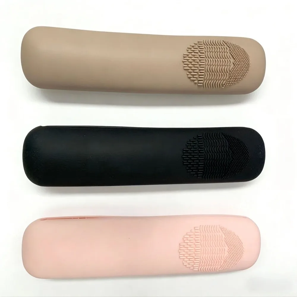 Silicone Makeup Brush Holder Soft Textured Waterproof Cosmetic Brushes Holder Durable Magnetic Closure Makeup Tools Organizer