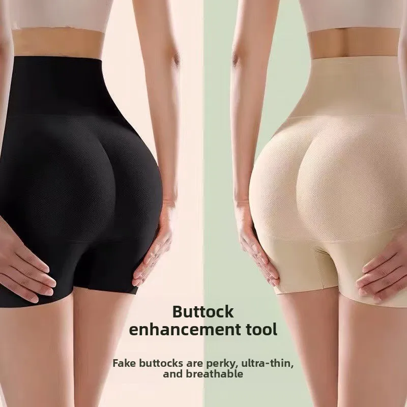 Pantalones de cintura alta con efecto levanta glúteos, almohadillas gruesas, realce de cadera, sin costuras, control de abdomen, efecto adelgazante