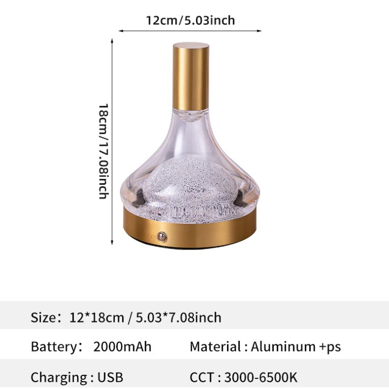 الإبداعية ضوء الليل USB مصباح طاولة قابل لإعادة الشحن غرفة نوم مصباح الحد الأدنى