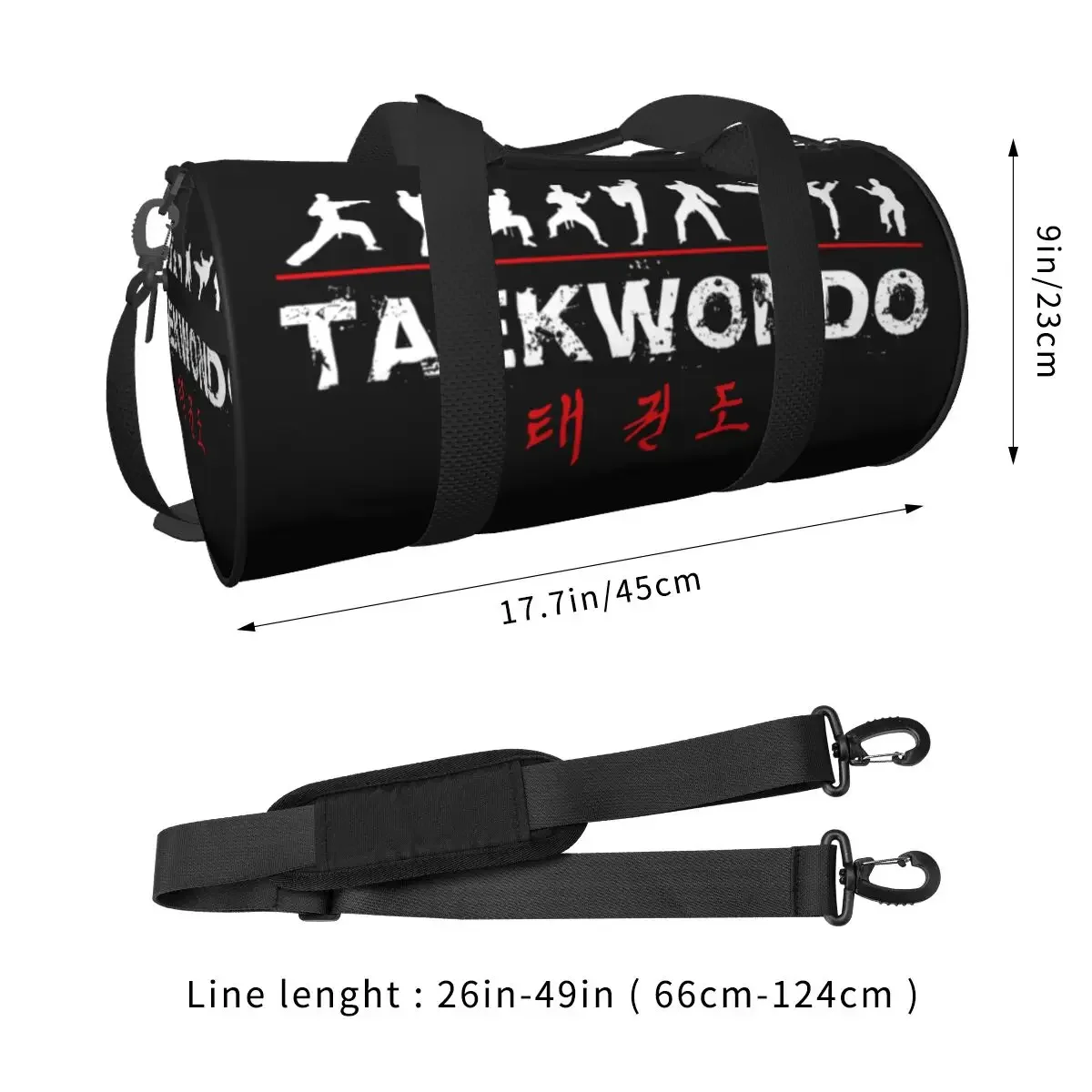 Korean Taekwondo Sports Bags Fighters White Martial Arts Training Gym Bag with Shoes Novelty Handbags Couple Oxford Fitness Bag