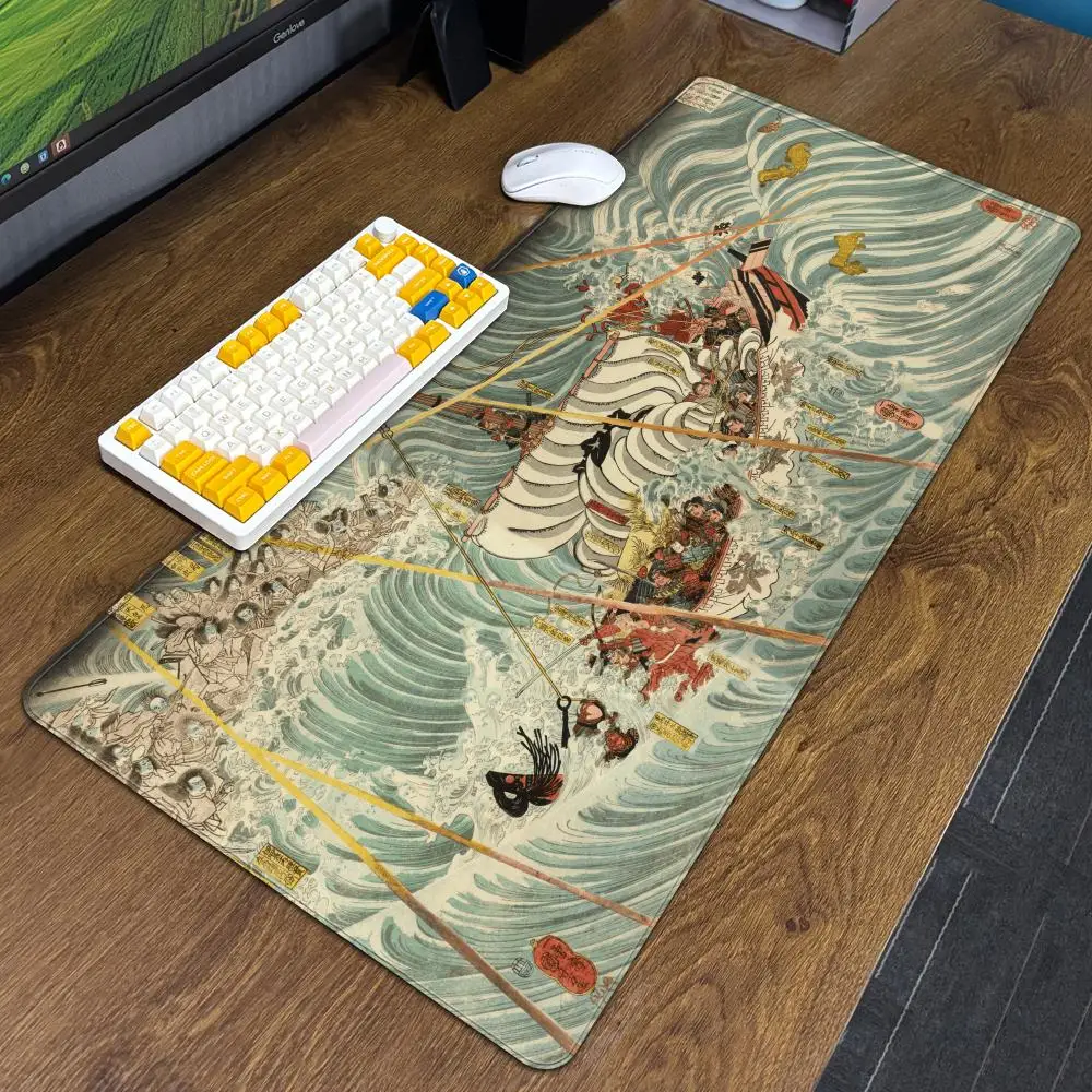 

Skeleton Spectre Utagawa Kuniyoshi Коврик для мыши Коврик для мыши XXL Компьютерные аксессуары Большая клавиатура Коврик для ноутбука Стол Продукт Геймер