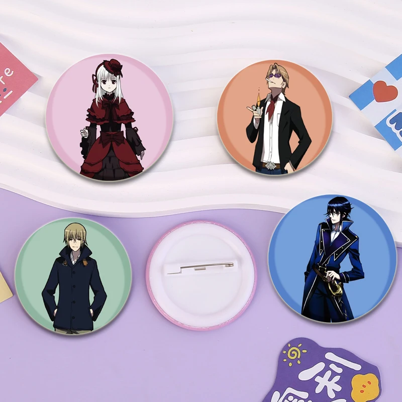 Anime K Brooches Yatogami Kuroh Suoh Mikoto Isana Yashiro Neko Cartoon Lapel Pins for Backpack Accessories Badge Decoration