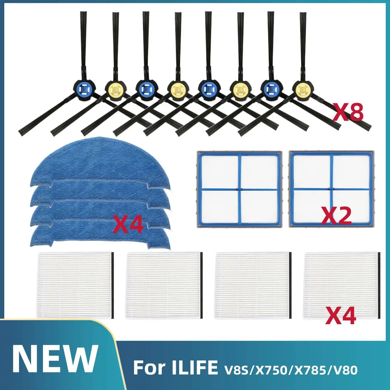 Vervangende Accessoires Voor Chuwi Ilife V 8S X 750X800X785 V80 Robotstofzuiger Reserveonderdelen Hoofdborstel Hepa Filter Dweildoek