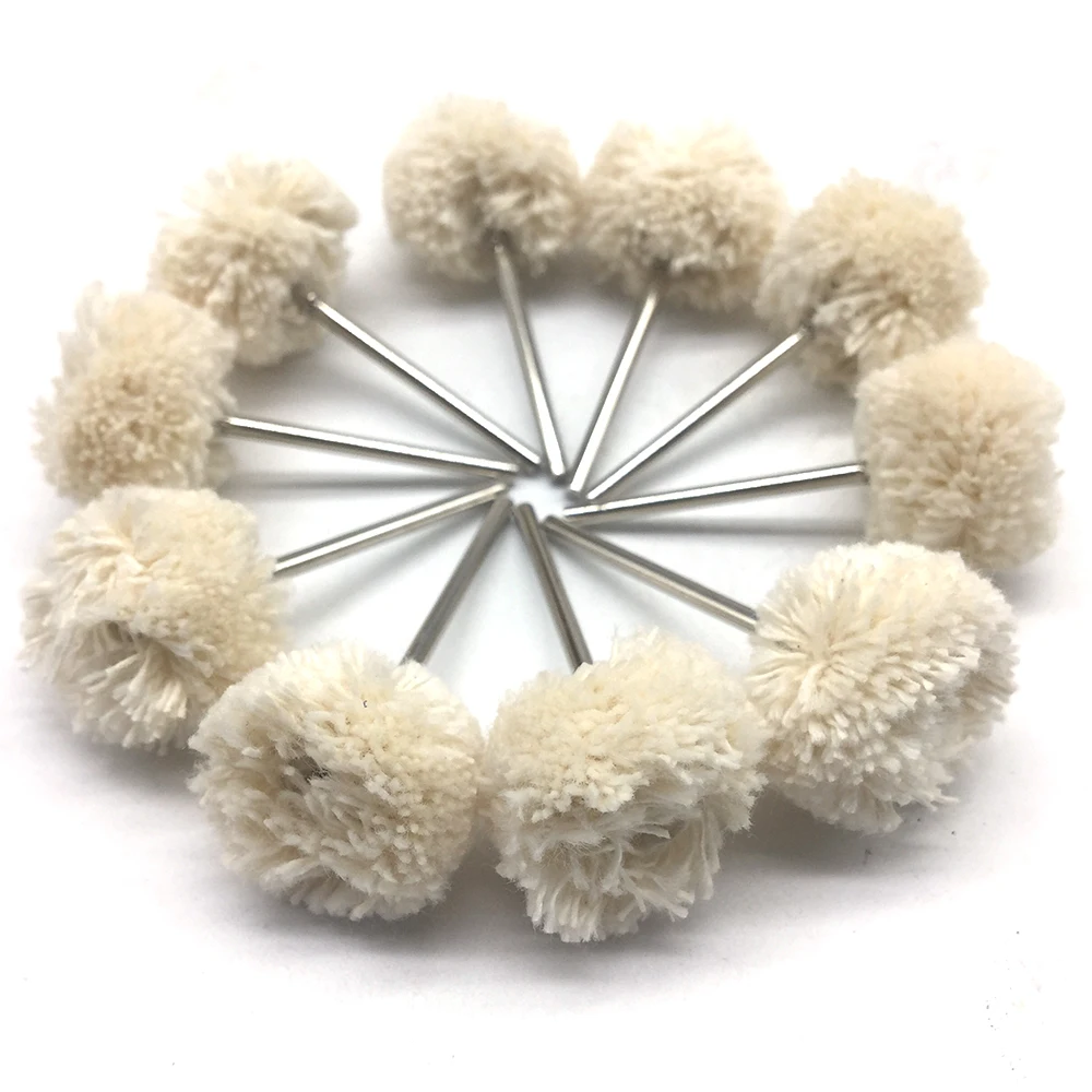 100PCS Cotton Thread Polishing Brush Buffing Wheel for Jewelry Grinding Dremel Rotary Tool