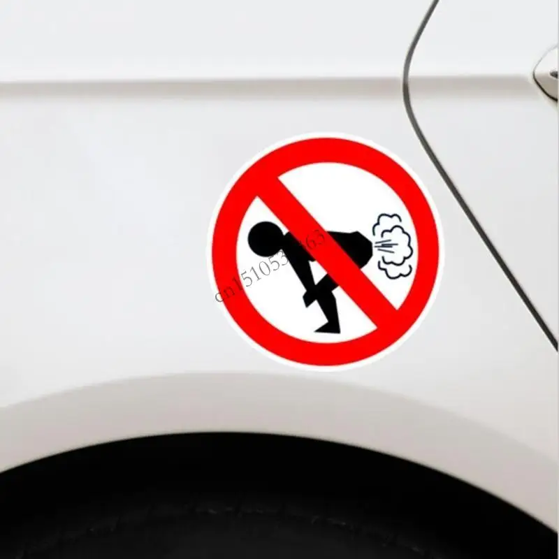 090E Car Sticker No Farting Funny Ass PET Auto Motorcycles Exterior Accessories