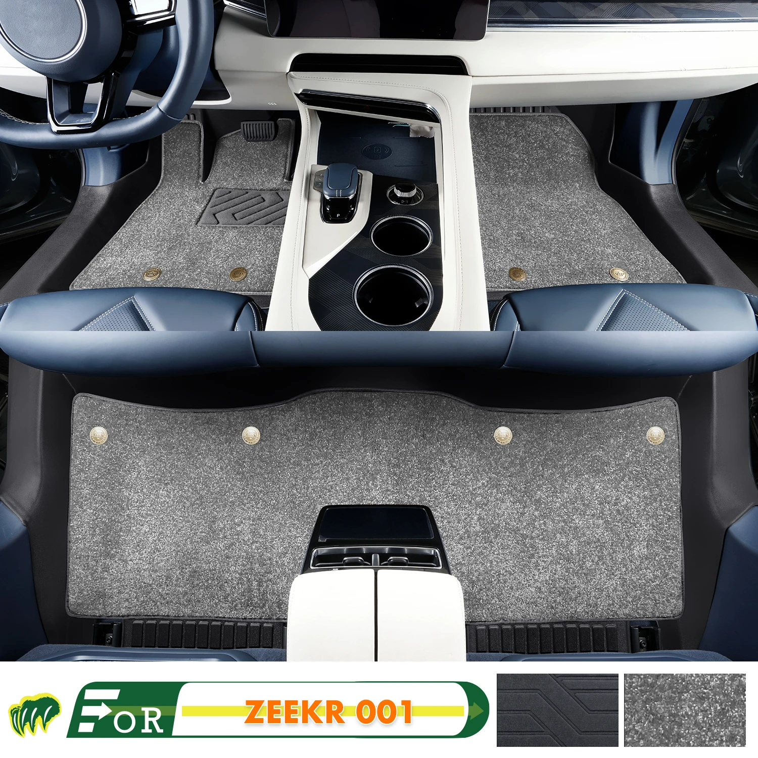 Left-hand Drive Car Floor Mat For ZEEKR 001 2022-2024 Full Surround Foot Mat Automotive Floor Mat Interior Floor Liner