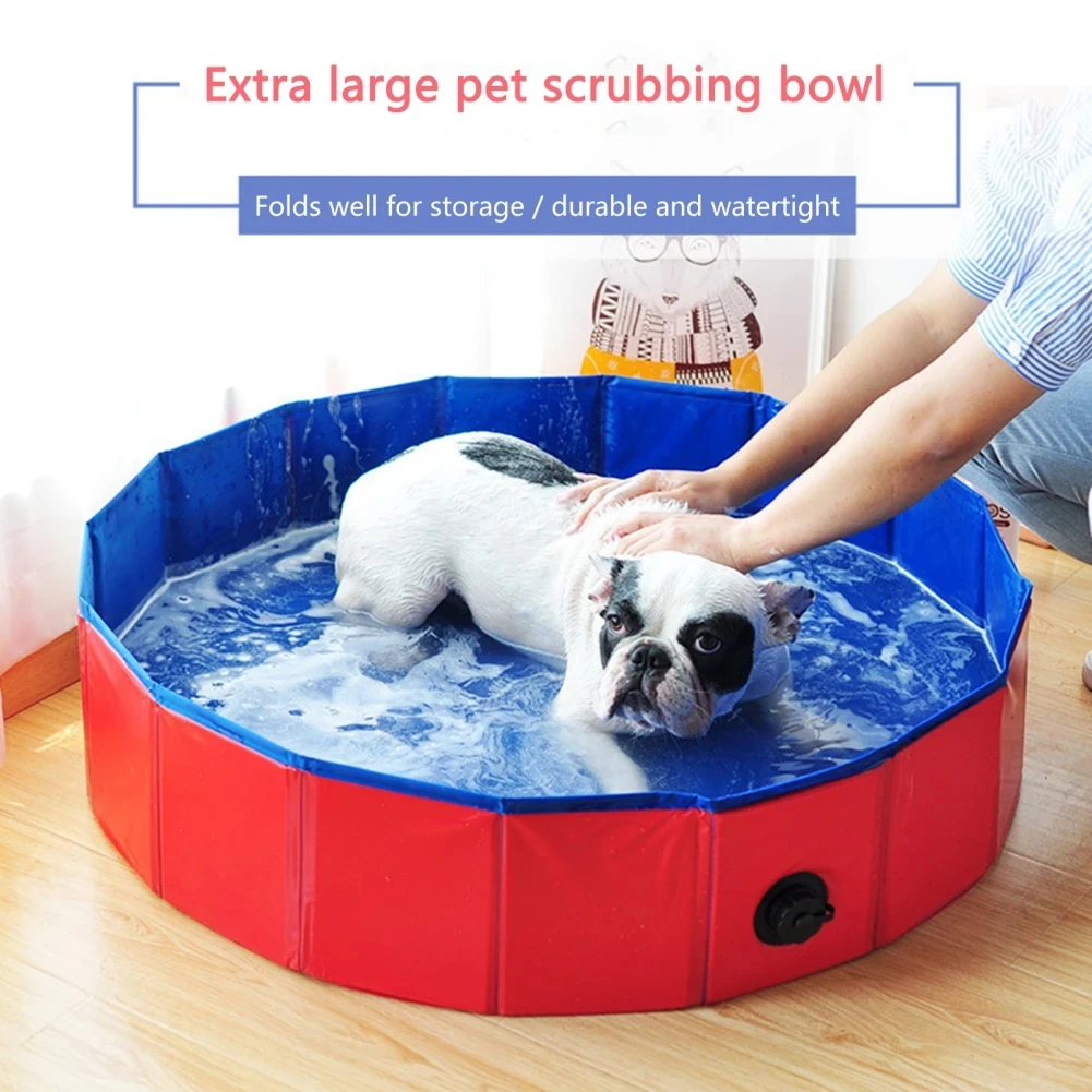 Imagem -02 - Piscina Dobrável para Animais de Estimação Banheiras Portáteis para Cães e Gatos Produtos para Lavagem de Cães ao ar Livre Verão