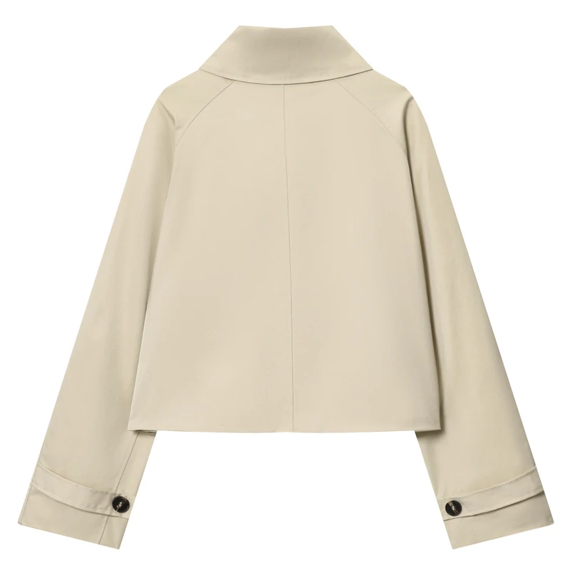 المرأة خندق معطف المرأة سترة واقية 2025 الخريف سترة القمم للإناث المرأة معطف قصير كم طويل معاطف نسائية أنيقة