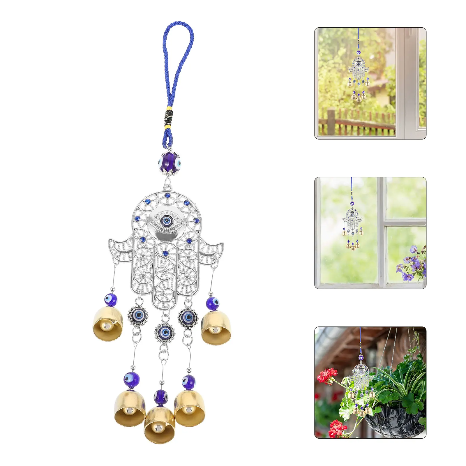 

's Eye Pendant Windchime Hanging Decoration Accessories Metal for Ornament