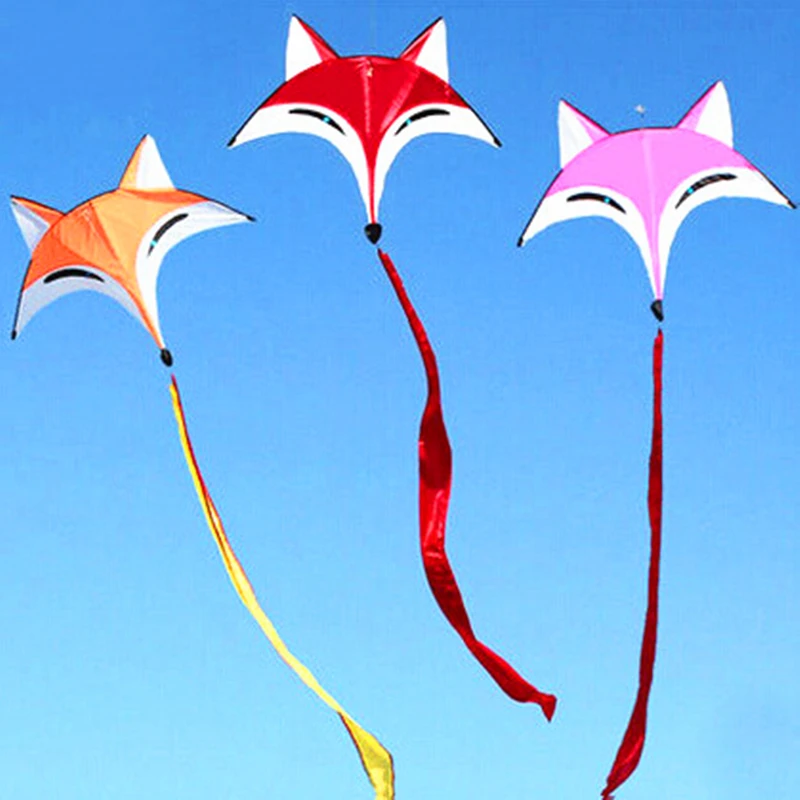 

free shipping lovely fox kite inflatable toys cometas de viento papalote outdoor play kite flying aquilone kite string sports