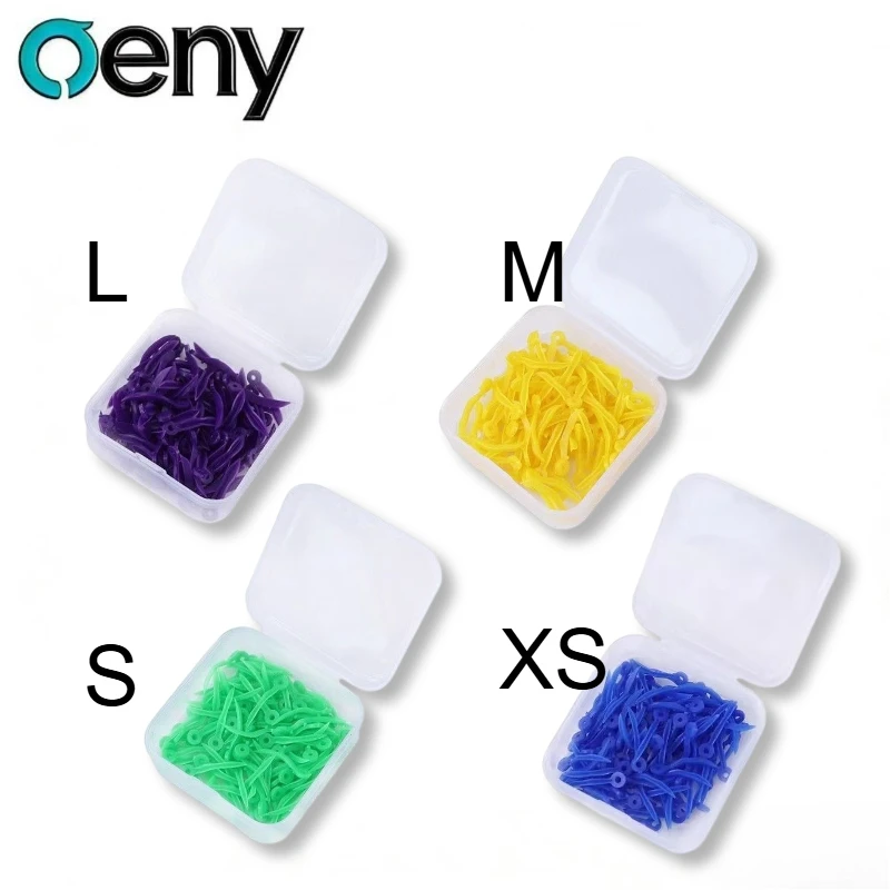 

200Pcs/2Box Dental Interdental Plastic Spacing Wedges with Holes Dental Wedges Large, Medium, Small and Extra Small Tooth Wedges
