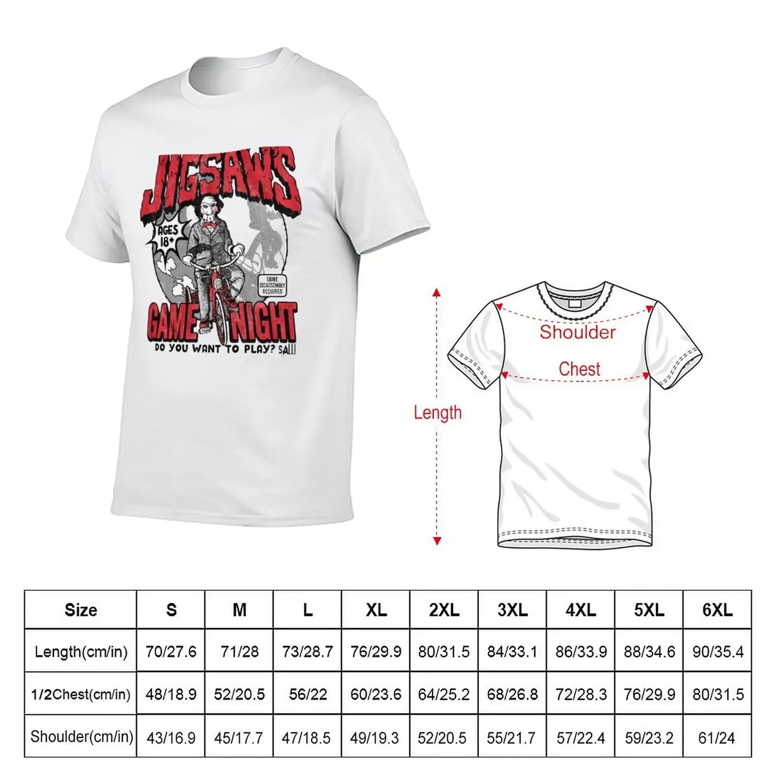 Jigsaws Game Night Saw T-shirt quick drying sublime graphics aesthetic clothes clothes for men