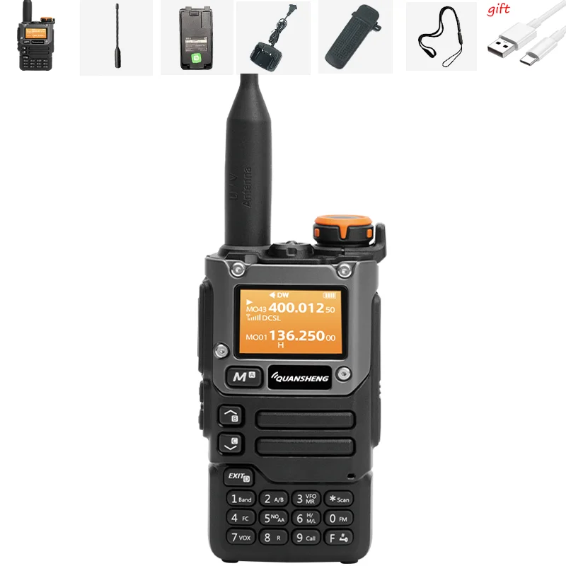 Quansheng-UV K5 (8) Portable Walkie Talkie, Two Way Radio, Commutator Station, Amateur Ham, Wireless Set, Long Range Receiver