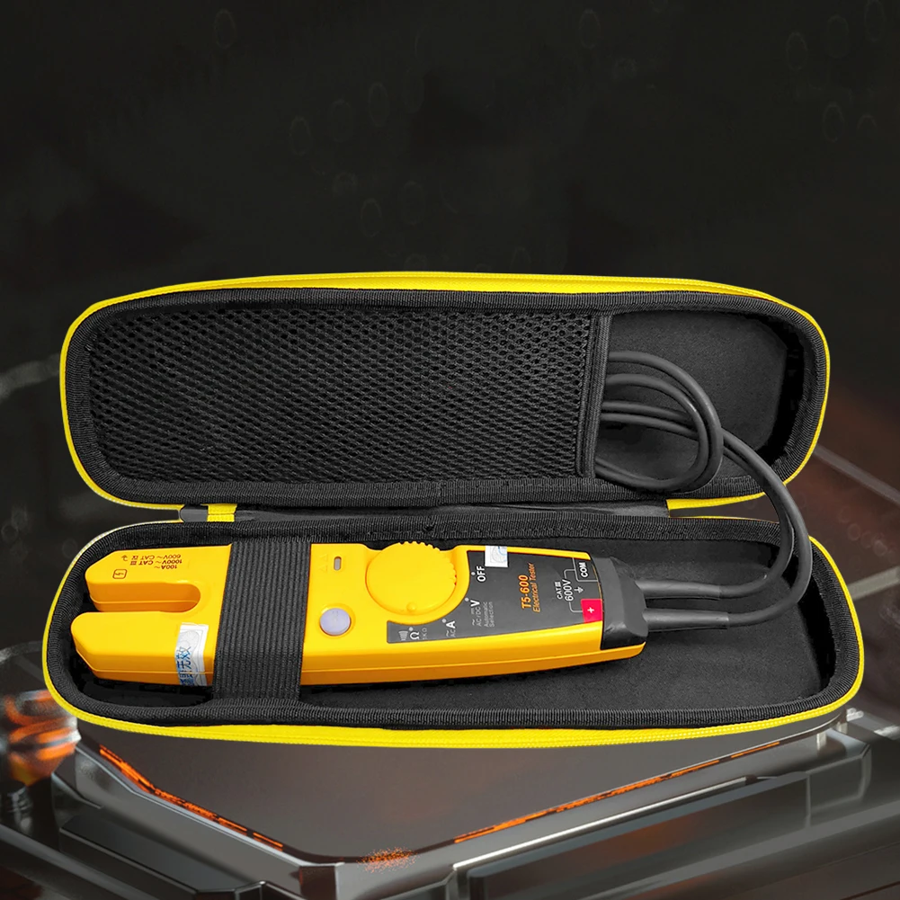EVA Hard Case with Mesh Pocket Protective Travel Carrying Bag Hard Shell Case for Fluke T5-1000/T5-600/T6-1000/T6-600 Multimeter