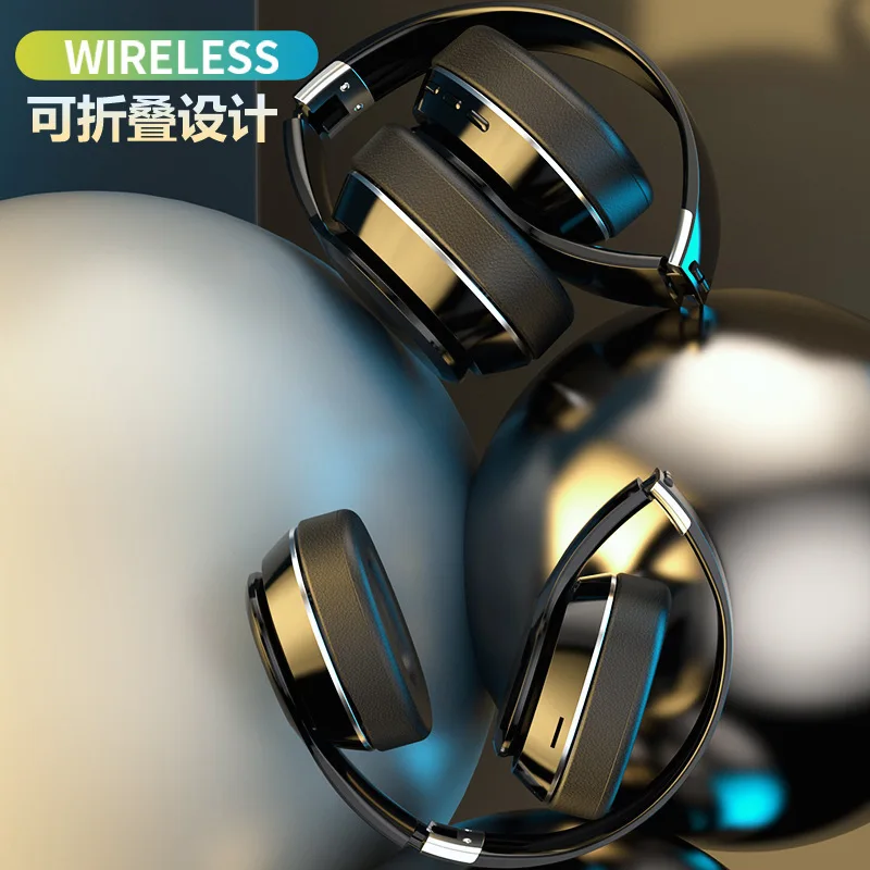 Auriculares inalámbricos VJ320, compatibles con tarjetas de almacenamiento TF, auriculares BT5.0, bobina dinámica grande de 40mm, orejeras de cuero suave, auriculares de moda