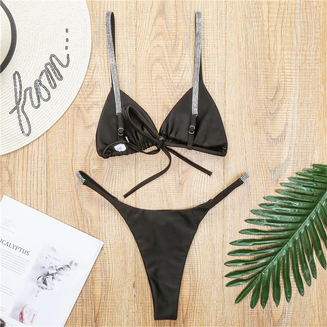 Neuer sexy Mini-Bikini, Damen-Badeanzug, zweiteiliges Bikini-Set mit Pailletten, gepolstert, Badebekleidung, Damen-Badeanzug V2043P – Detail 16