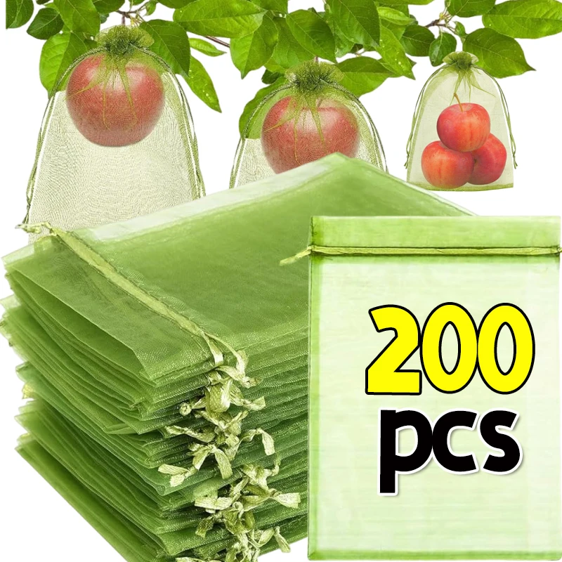 

Wholesale Fruit Protection Mesh Bag Anti-Birds Insect-proof Gauze Pouch Strawberry Grape Fruits Vegetable Covers Garden Supplies