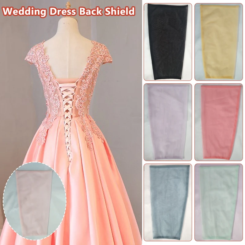 1 Pcs Satin Corset Kit Bridal Dress Back Mesh Cloth Baffle Replacement Wedding Gown Back Dress Shields DIY Wedding Accessories