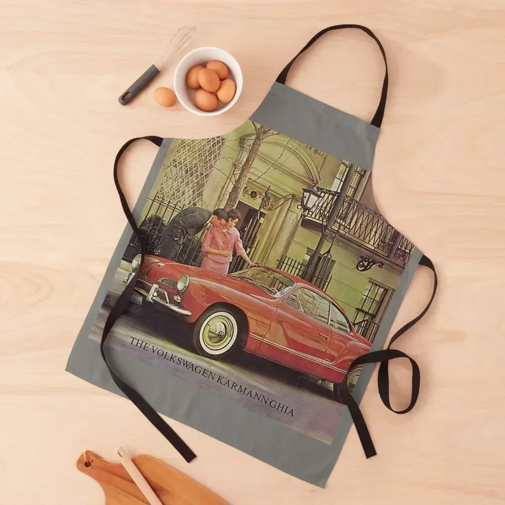 

Karmann Ghia.. Vintage Fifties Apron Kitchen Apras For Women esthetician Funny Kitchen For Women Apron