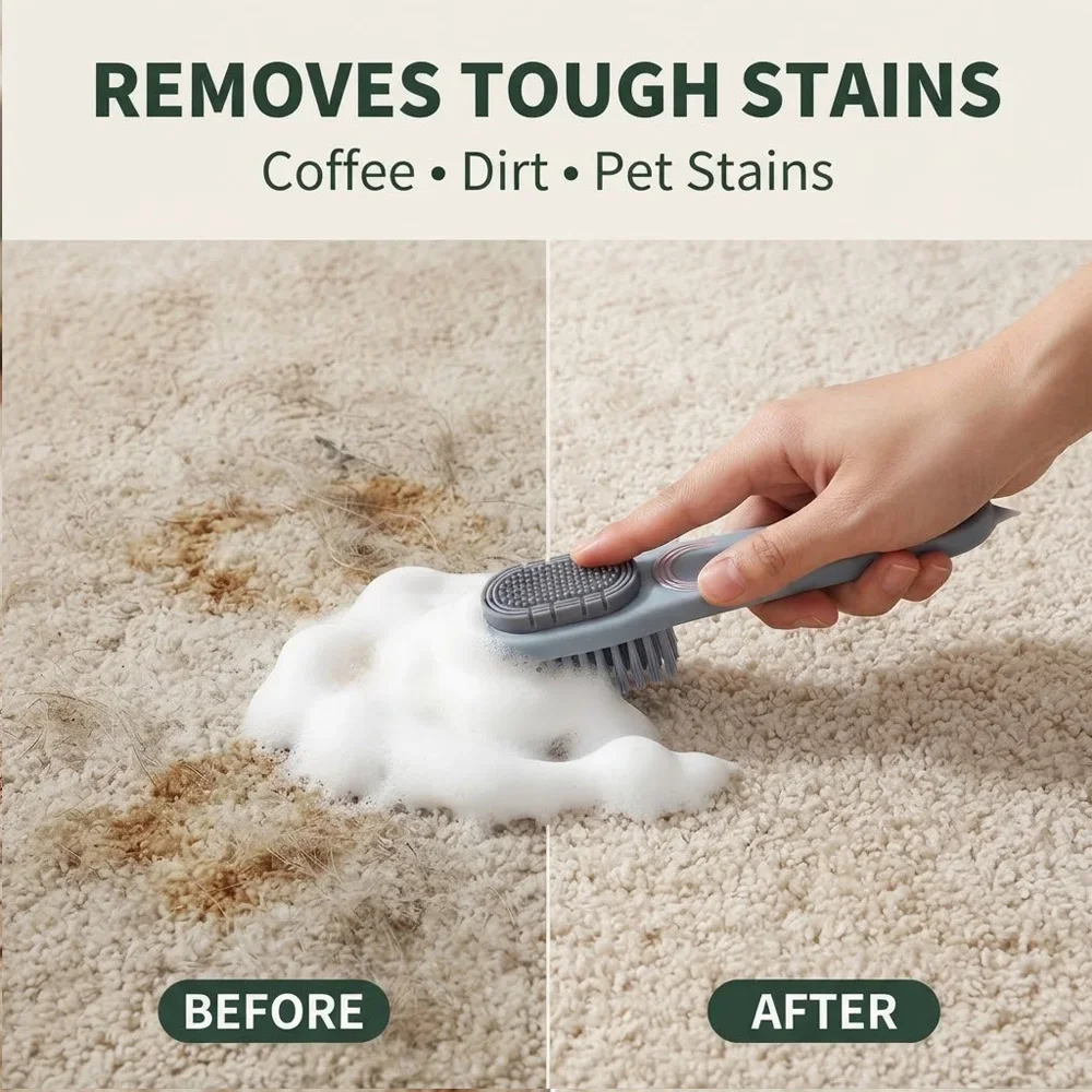 Waterless Carpet Runner Foam Cleaner Spray for Hallway Rug Fabric Couch Sofa Upholstery Furniture Heavy Stain Pet Odor Removers