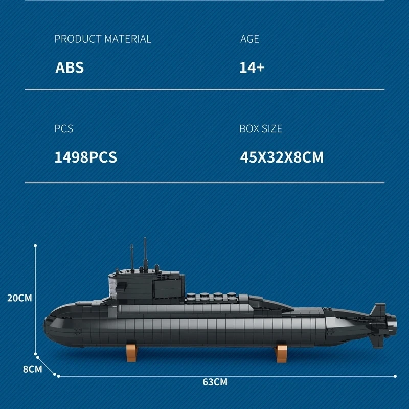 Reobrix 800 arma submarina nuclear estratégica veículo app controle remoto montado blocos de construção brinquedo das crianças modelo presente