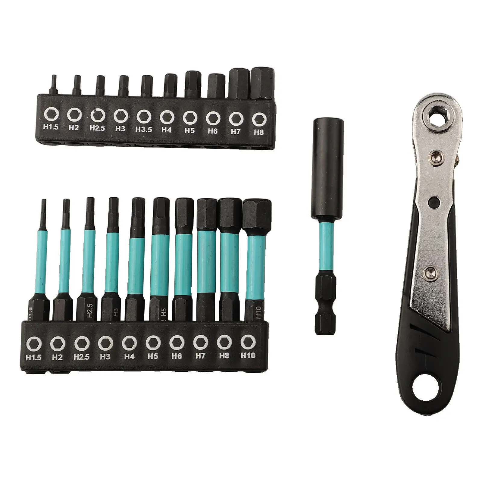 22pcs 25mm 60mm Length Hexagonal Screwdriver Bit Non-slip Hexagonal Design Magnetic With Ratchet Wrench Screwdriver Bits