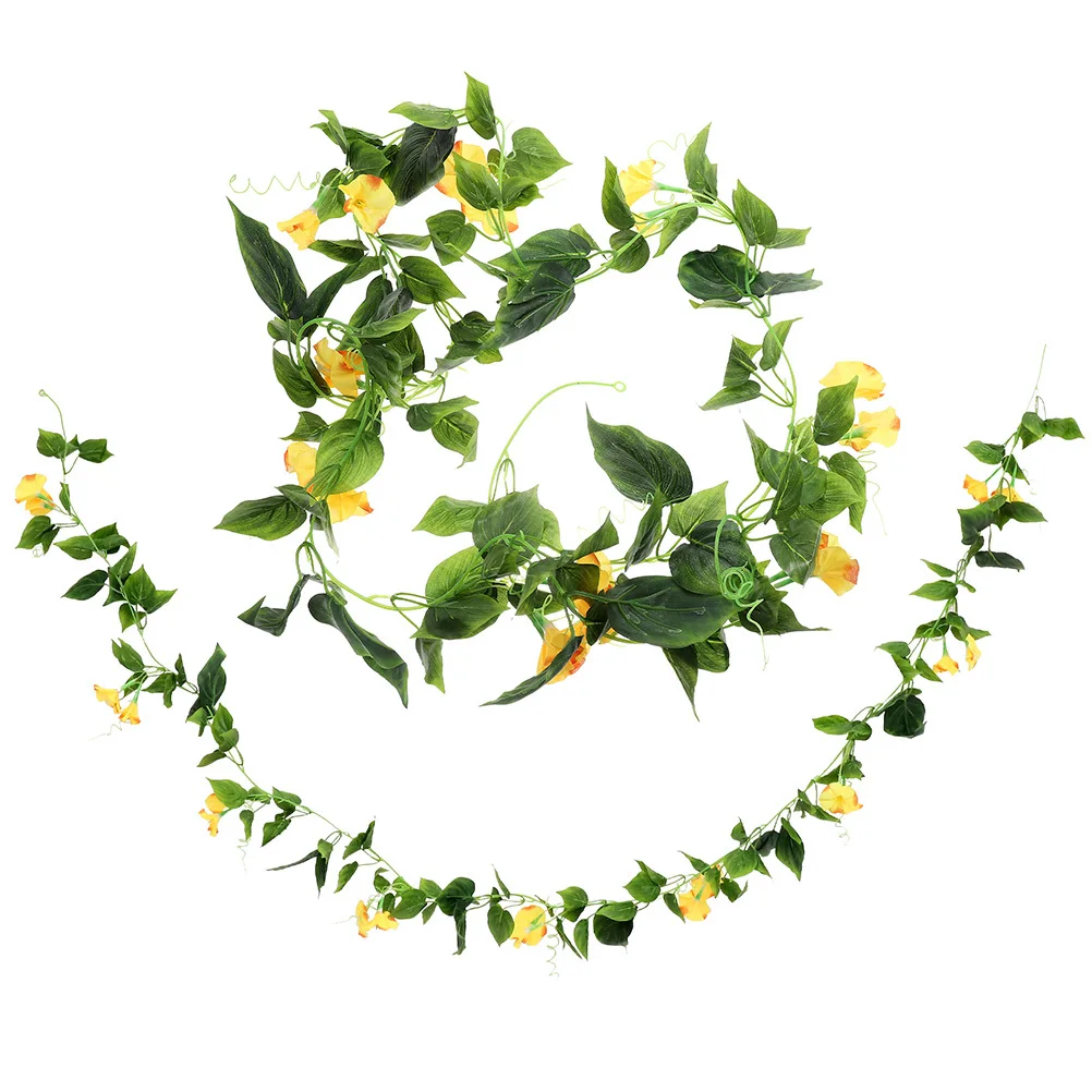 

2pcs Artificial Vine Hanging Plant Real Touch Simulation Flower Vine For Home Wedding Arch Decor Fake Garland Decorative Vines