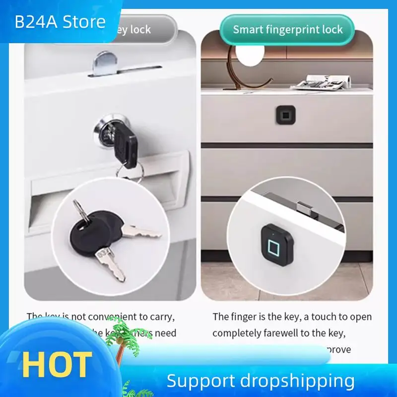 

B24A Tuya App Smart Electronic Cabinet Lock With Hole-Free Sensor Induction For Furniture Sauna Cupboard Locker