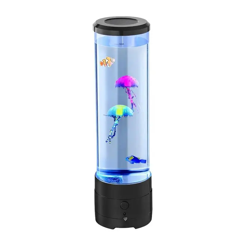 Sensory Bubble Tube Lamp, 16 Color Changing Light Effects, Water Fish Lamp with Built-in Bluetooth Speaker & White Noise, Fak view 3