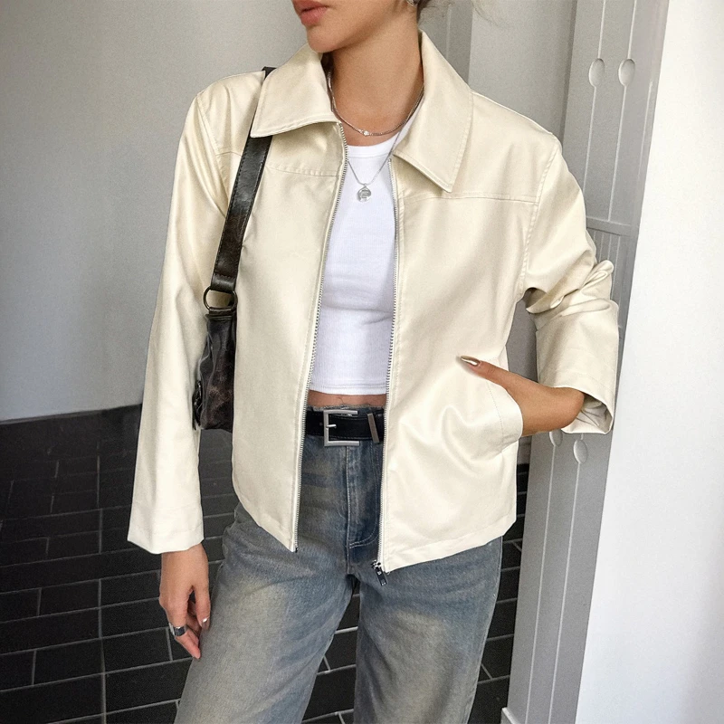 長袖レザージャケット レディース 2025 秋冬 ストリート ウィンドジャケット トップス