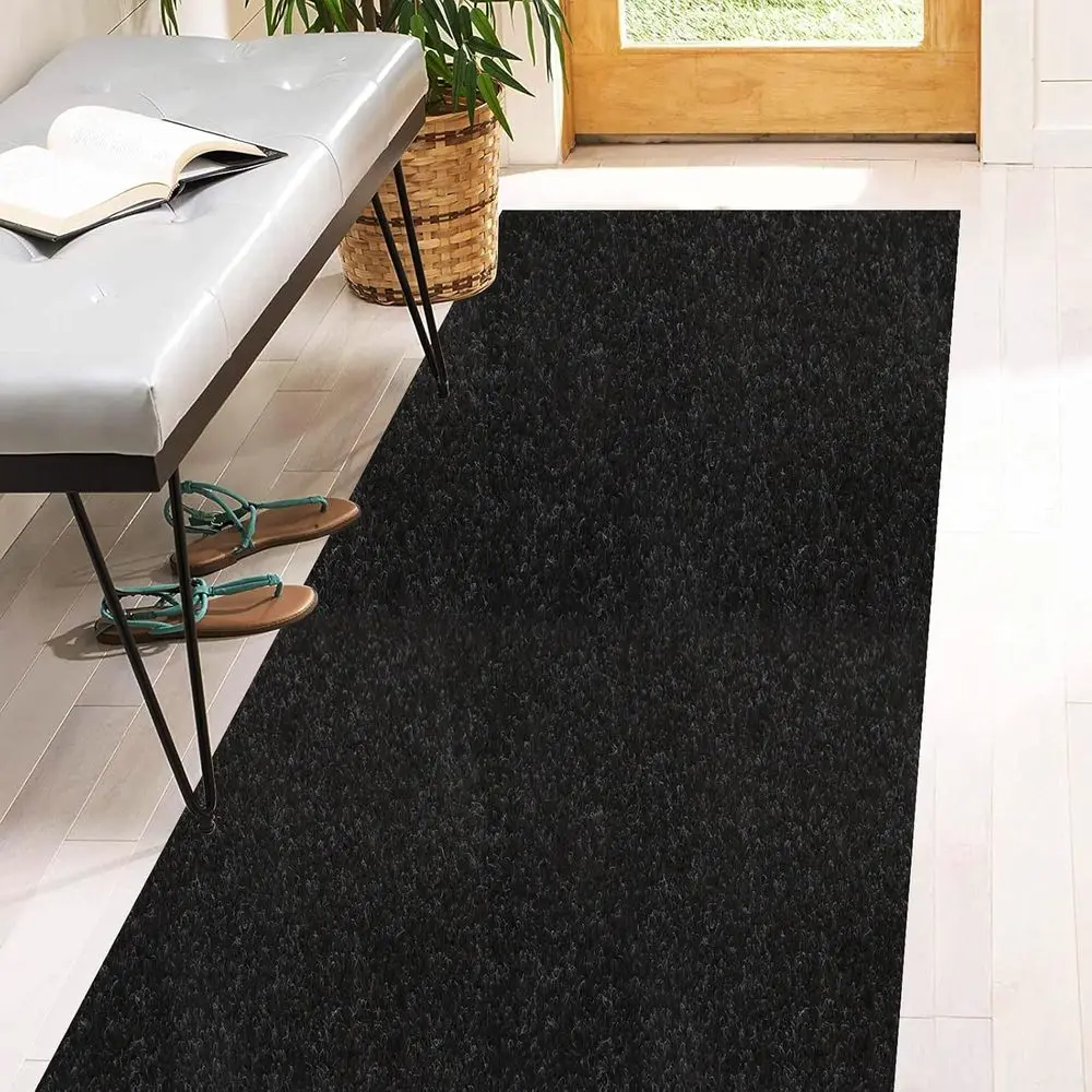 

Black 2x17-Foot Outdoor-Friendly Rubber-Backed Runner Rugs for RVs, Boats, Balconies, and More