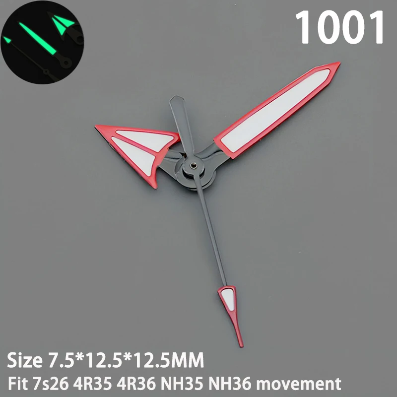 عقارب ساعة NH35 باللون الفضي والذهبي والأسود مناسبة لحركة سلسلة NH NH35