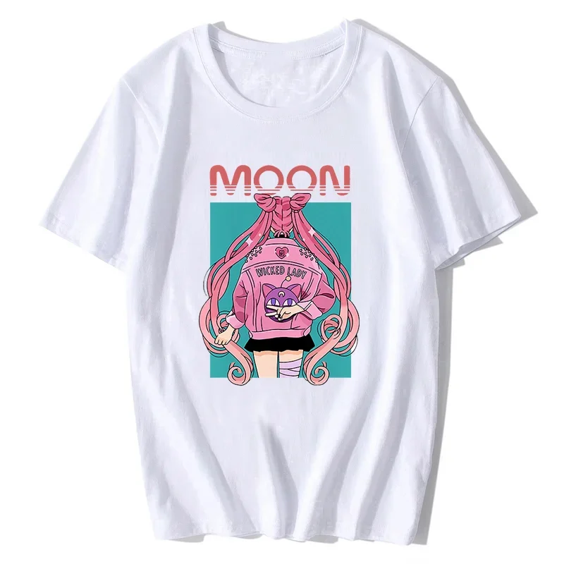 Streetwear Sailor Girl Tsukino Usagi Funny Anime Tshirt  Summer  Casual Short Sleeve T Shirt  Manga Tee