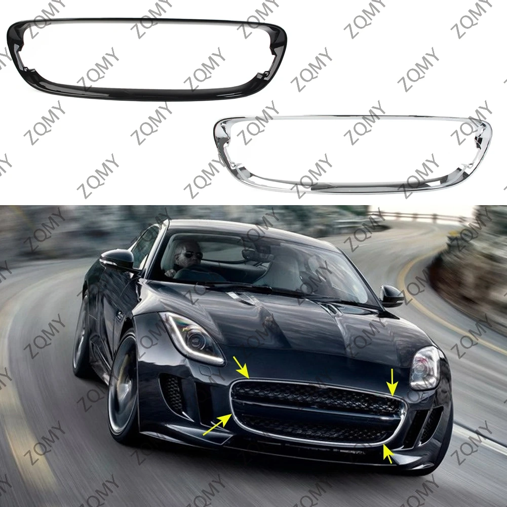 1pcs Car Front Bumper Grille Surround Molding Trim For Jaguar F-Type 2014 2015 2016 2017 T2R5053 T2R3563