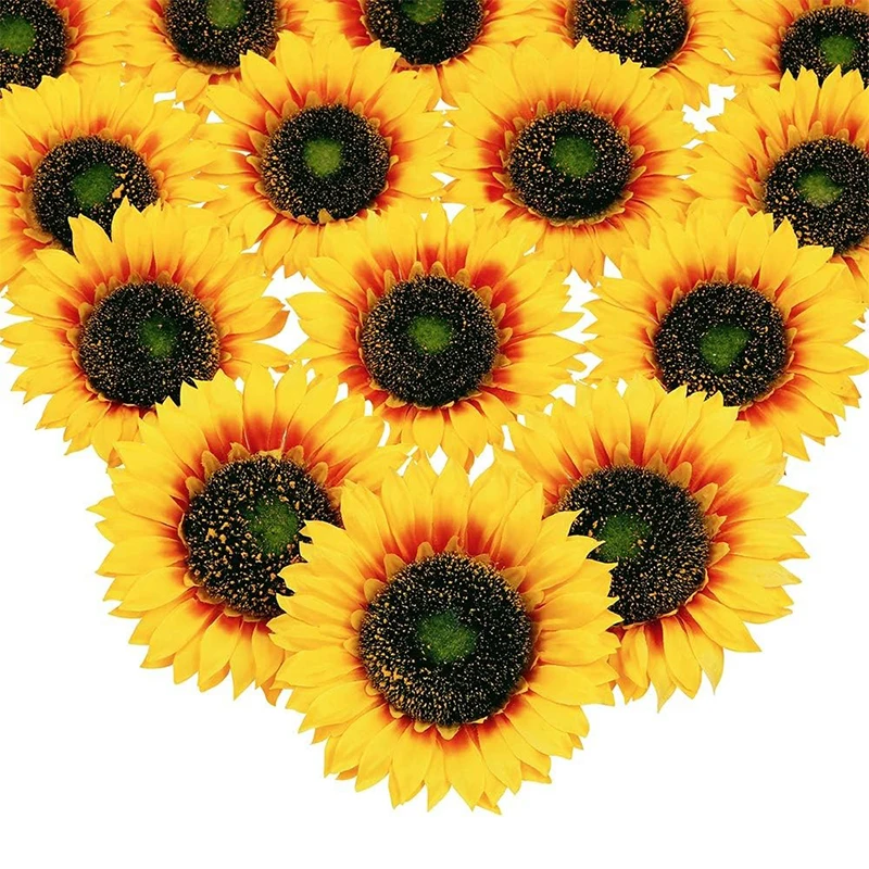 5/10Pcs Sunflower Artificial Flowers Heads Silk Fake Flowers for Home Decor Wedding Decoration Party DIY Wreath Gift Accessories