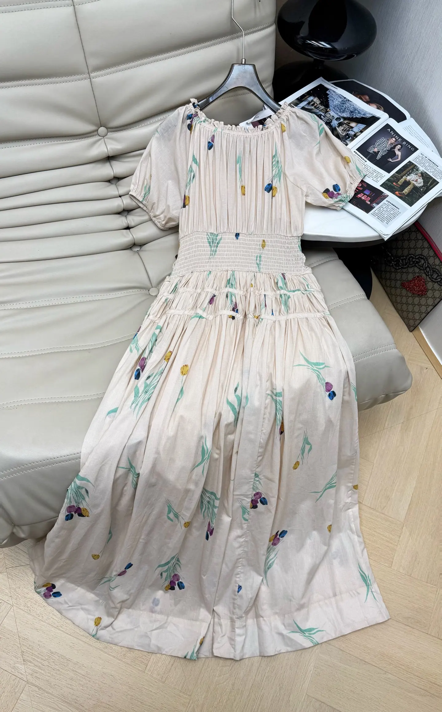 New Embroidered V-Neck Short-Sleeve Dress for Spring/Summer 2026