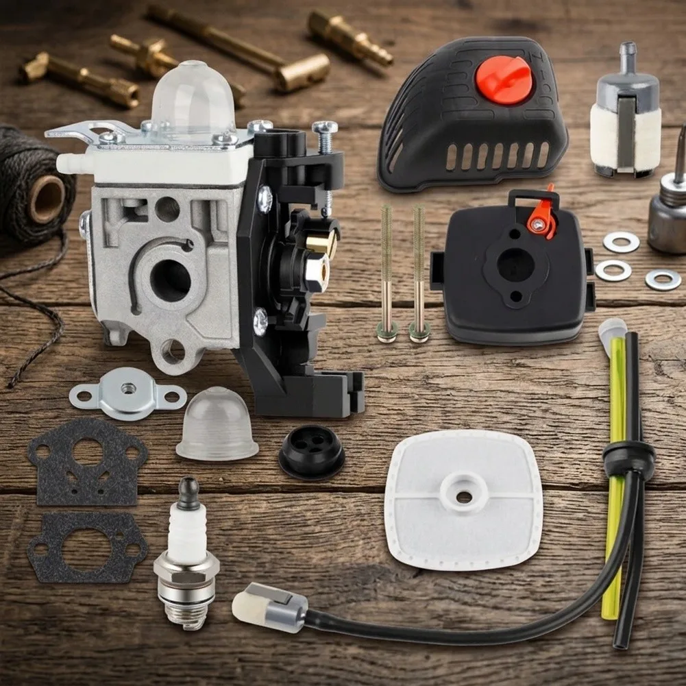Fuel Line Set Air Filter Kit Easy Installation Complete Carburetor Replacement Kit Gardening Accessories N Lawn Maintenance