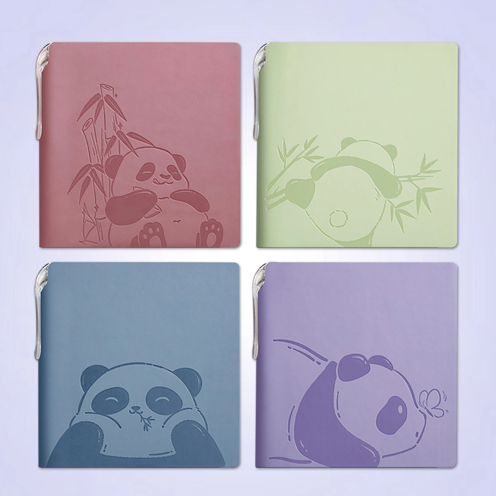 A6 Notebook Square PU cover Portable Pocket fashion cute Panda Diary notepad Agenda Paper School Diary office Supplies with pen