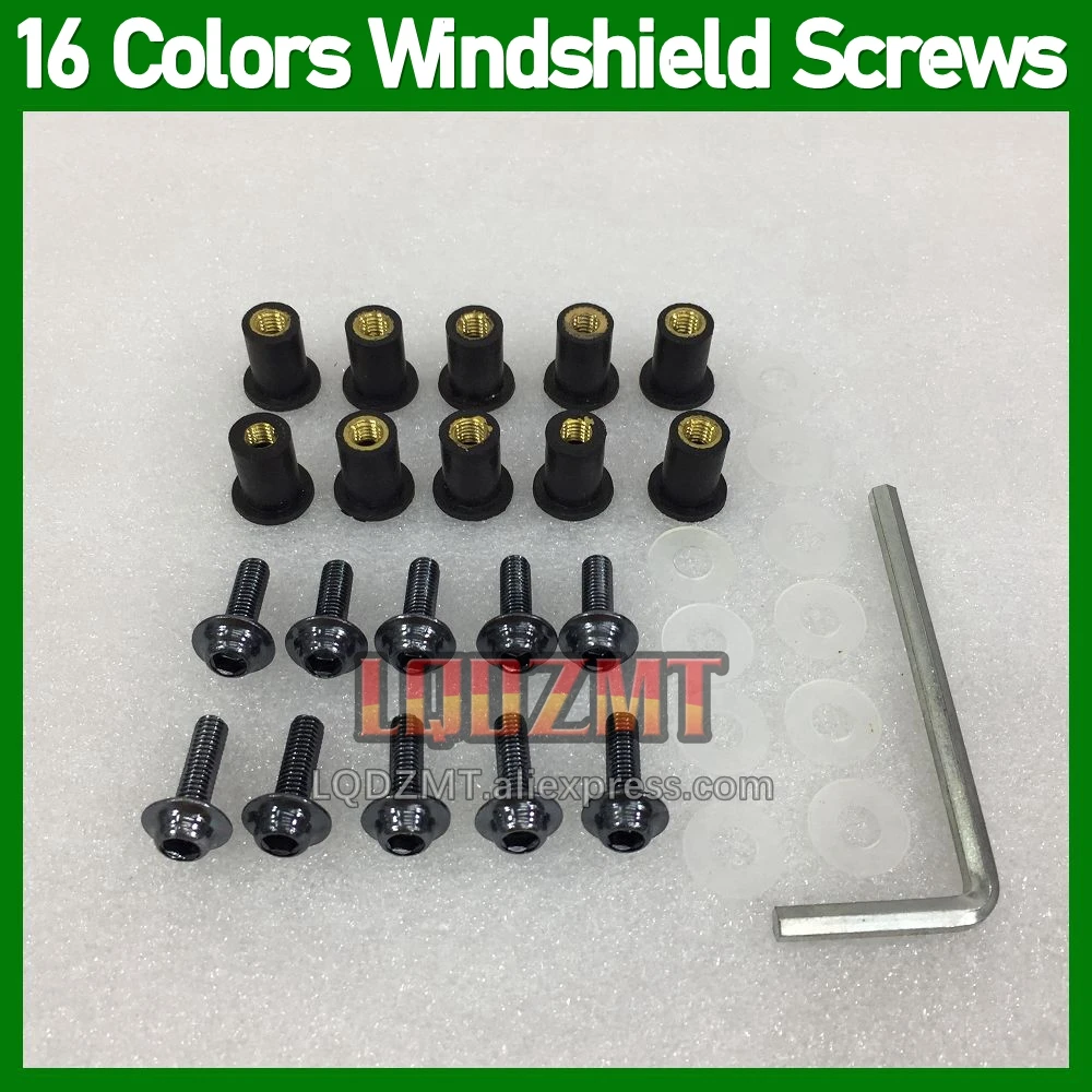 31pcs Moto Body Windshield Bolts For KAWASAKI NINJA KZ1000 Z1000 KZ Z 1000 CC Z-1000 14 15 16 17 18 19 Windscreen Nuts Screws