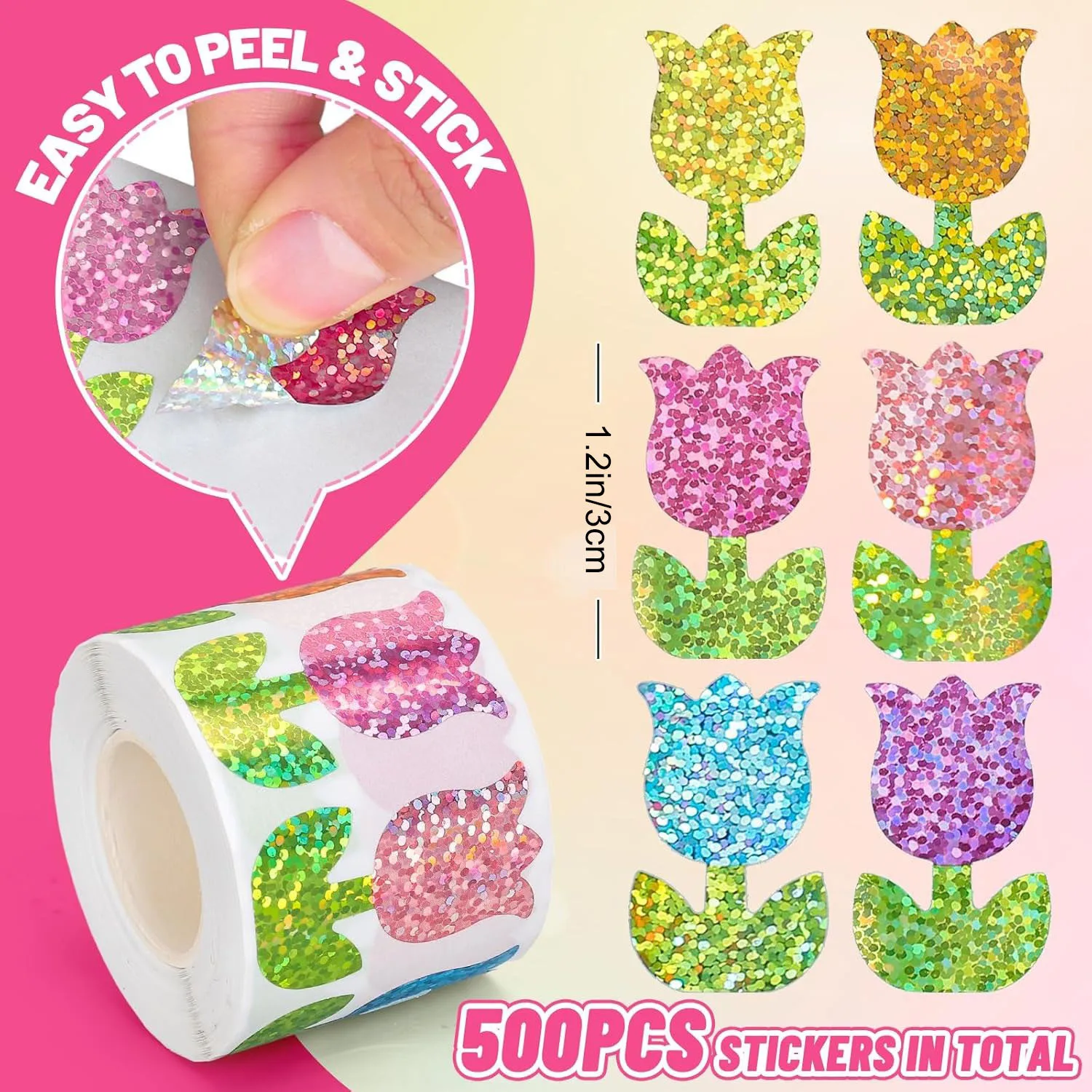 Cartoon Colorful Flower Decorative Reward Label Stickers, Student Desk Notebook Classroom Decoration Stickers, Suitable for Teacher Reward Supplies Stickers, Gift Decoration Packaging Stickers