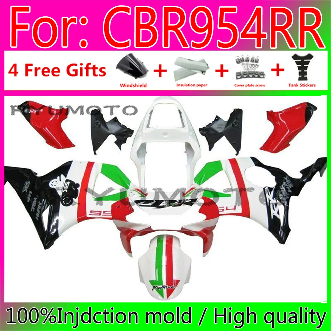 ABS NEW Fairings kit for HONDA 2002 2003 CBR900RR CBR954RR 02 03 CBR 900CC 954 900 954RR CBR900 CBR954 RR fairing