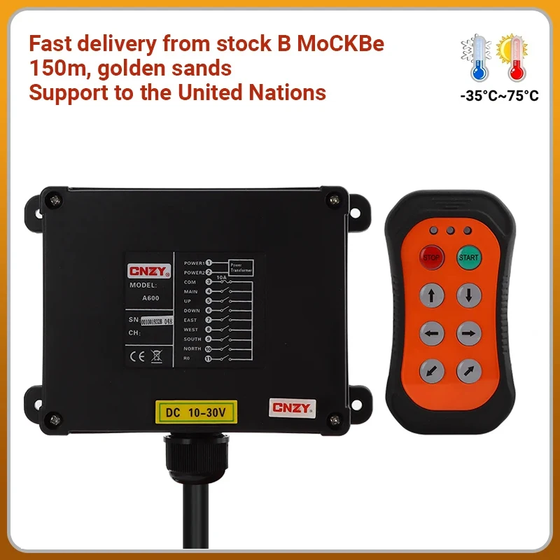 A600 6 buttons single speed Industrial Wireless Radio Crane Remote Control switches winches Hoist track Crane Lift Control